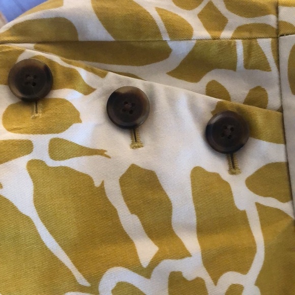 J Crew Mini Cotton Stretch Skirt size 2 Mustard & White - Picture 4 of 8